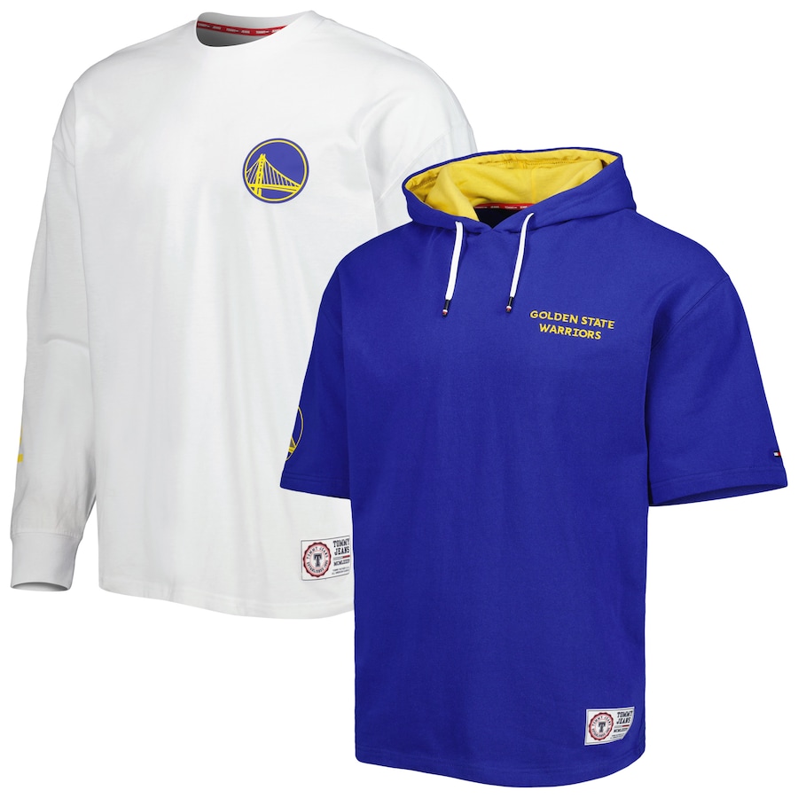 Men's Tommy Jeans Royal/White Golden State Warriors Matthew 2 In 1 T-Shirt & Hoodie Combo Set Men's Tommy Jeans Royal/White Golden State Warriors Matthew 2 In 1 T-Shirt & Hoodie Combo Set