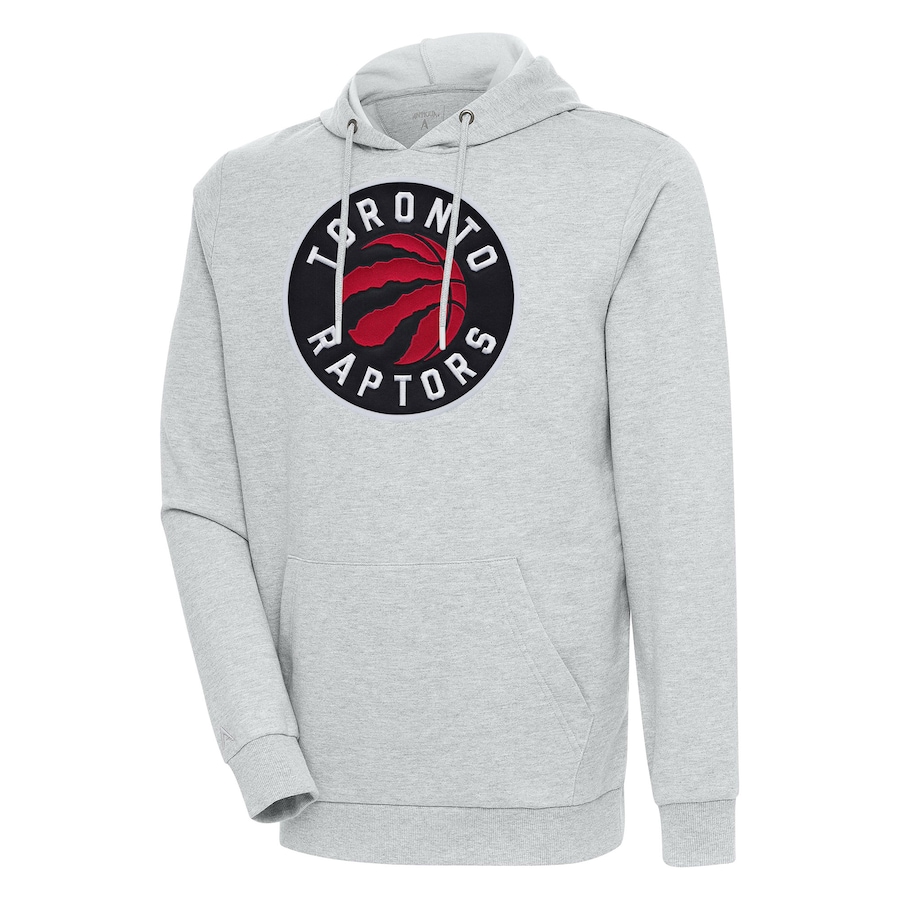 Men's Toronto Raptors Antigua Heather Gray Action Pullover Hoodie