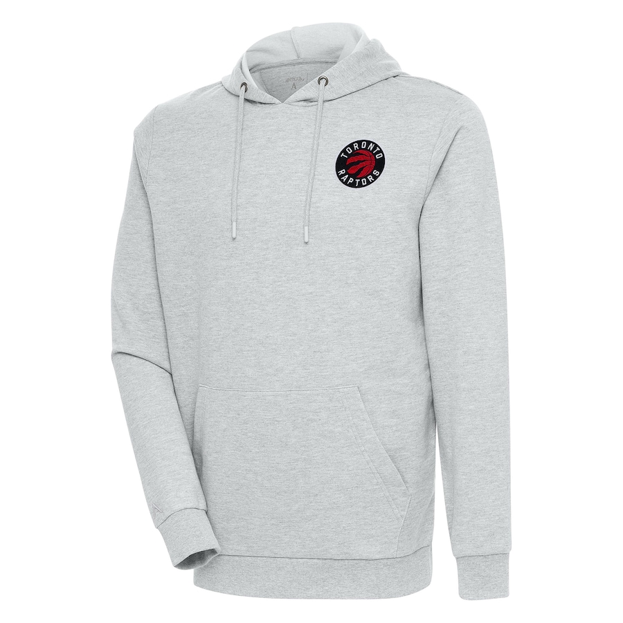 Men's Toronto Raptors Antigua Heather Gray Action Pullover Hoodie Men's Toronto Raptors Antigua Heather Gray Action Pullover Hoodie