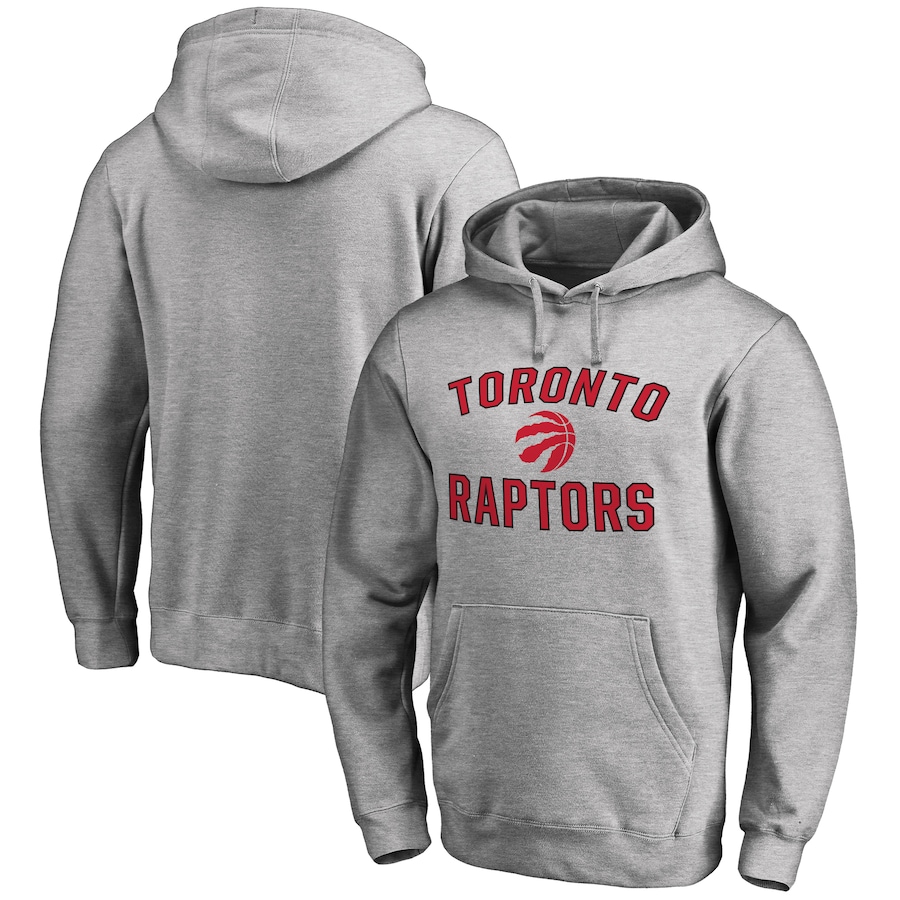 Men's Toronto Raptors Ash Victory Arch Pullover Hoodie Men's Toronto Raptors Ash Victory Arch Pullover Hoodie