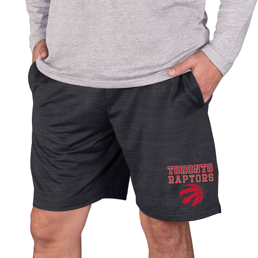 Men's Toronto Raptors Concepts Sport Charcoal Bullseye Knit Jam Shorts Men's Toronto Raptors Concepts Sport Charcoal Bullseye Knit Jam Shorts