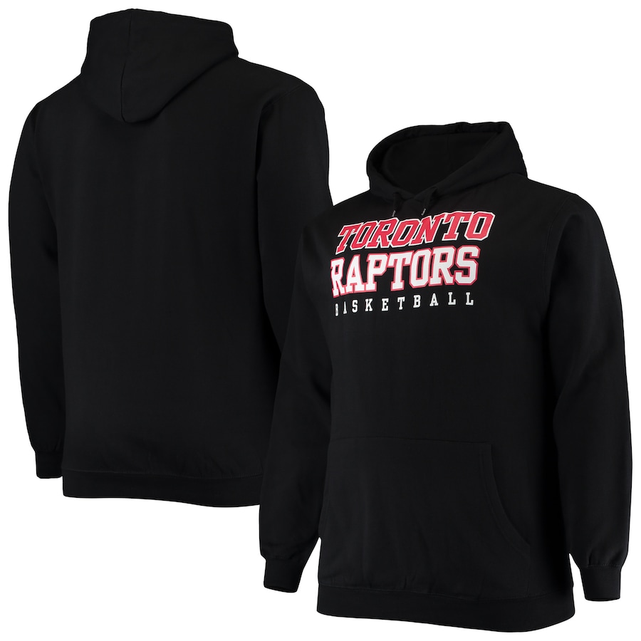 Men's Toronto Raptors Black Big & Tall Team Pullover Hoodie
