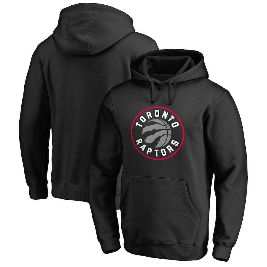 Men's Toronto Raptors Black Primary Logo Pullover Hoodie