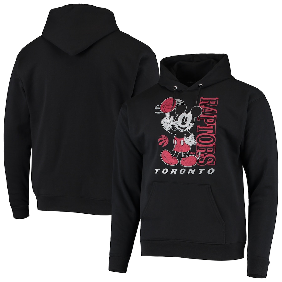 Men's Toronto Raptors Junk Food Black Mickey Baller Pullover Hoodie