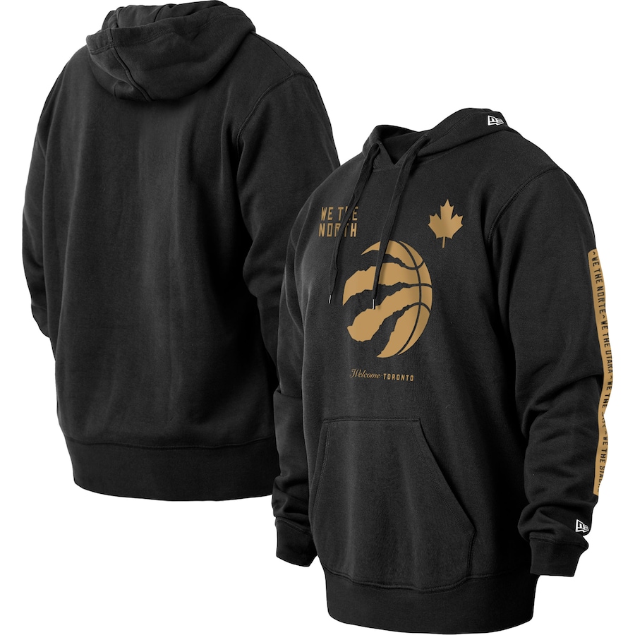 Men's Toronto Raptors New Era Black 2022/23 City Edition Big & Tall Pullover Hoodie