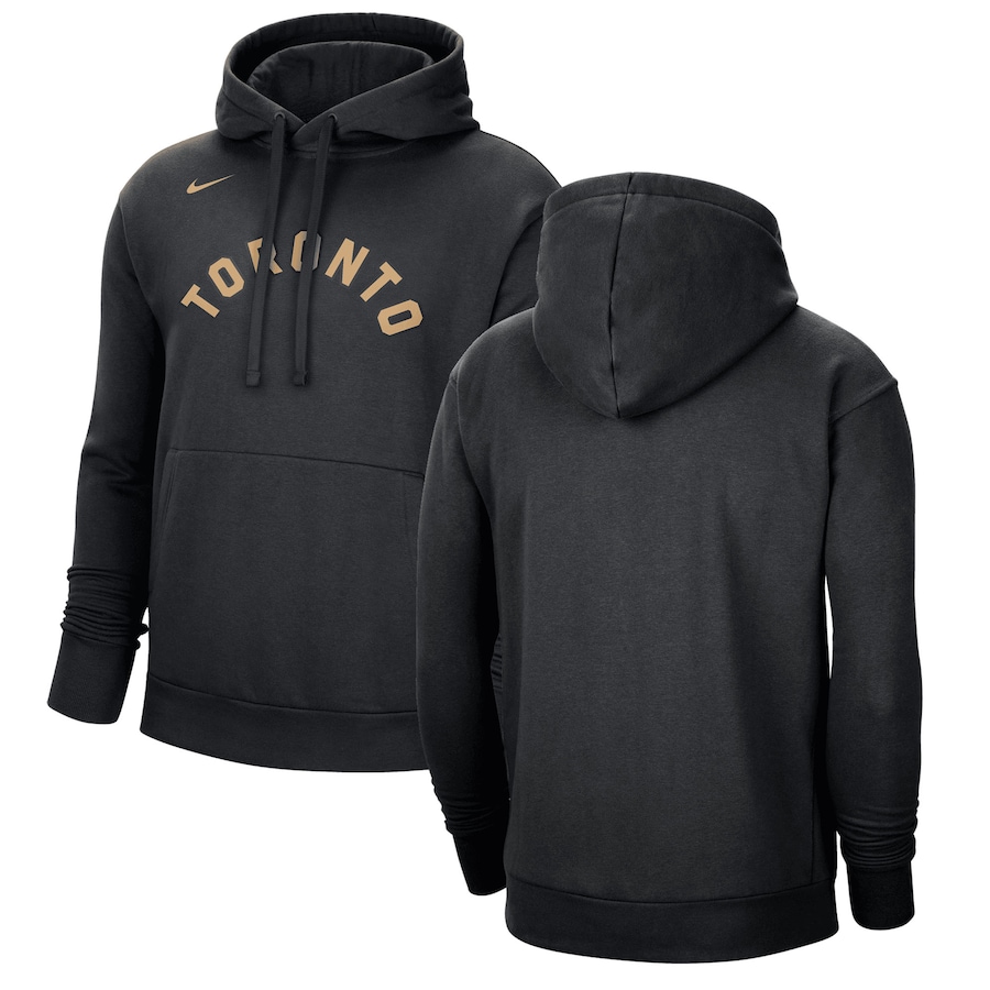 Men's Toronto Raptors NBA Black 2022/23 City Edition Essential Pullover Hoodie Men's Toronto Raptors NBA Black 2022/23 City Edition Essential Pullover Hoodie