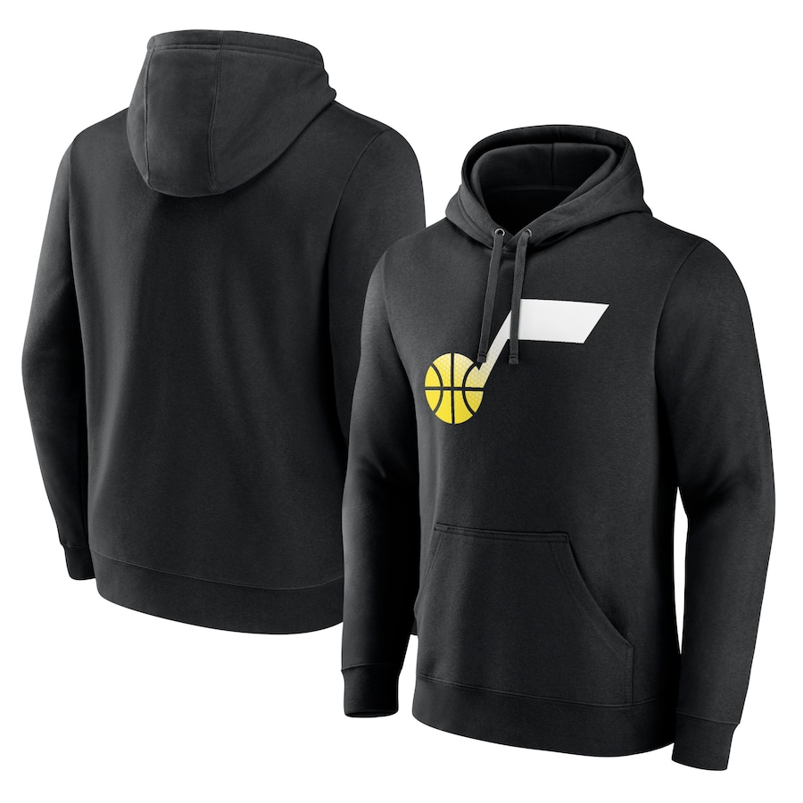 Men's Utah Jazz Black Gradient Logo Pullover Hoodie