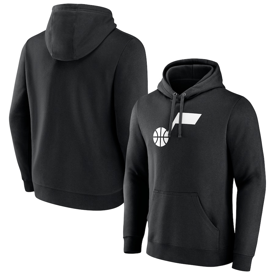 Men's Utah Jazz Black Primary Logo Pullover Hoodie
