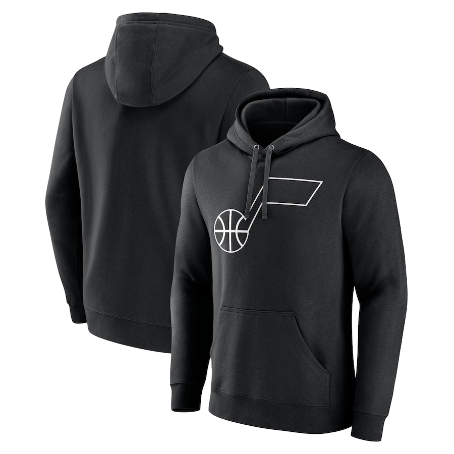 Men's Utah Jazz Black Taylor Logo Pullover Hoodie Men's Utah Jazz Black Taylor Logo Pullover Hoodie