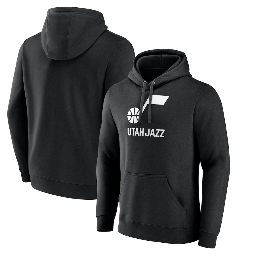 Men's Utah Jazz Black Wordmark Team Logo Pullover Hoodie Men's Utah Jazz Black Wordmark Team Logo Pullover Hoodie