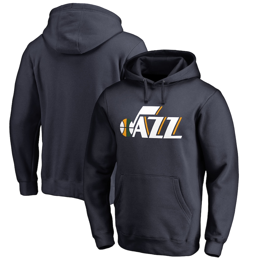 Men's Utah Jazz Navy Wordmark Pullover Hoodie Men's Utah Jazz Navy Wordmark Pullover Hoodie