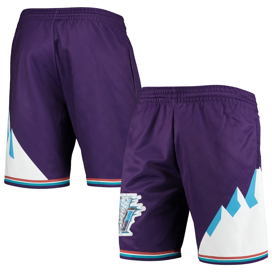 Men's Utah Jazz Mitchell & Ness Purple 1996 Hardwood Classics 75th Anniversary Swingman Shorts Men's Utah Jazz Mitchell & Ness Purple 1996 Hardwood Classics 75th Anniversary Swingman Shorts