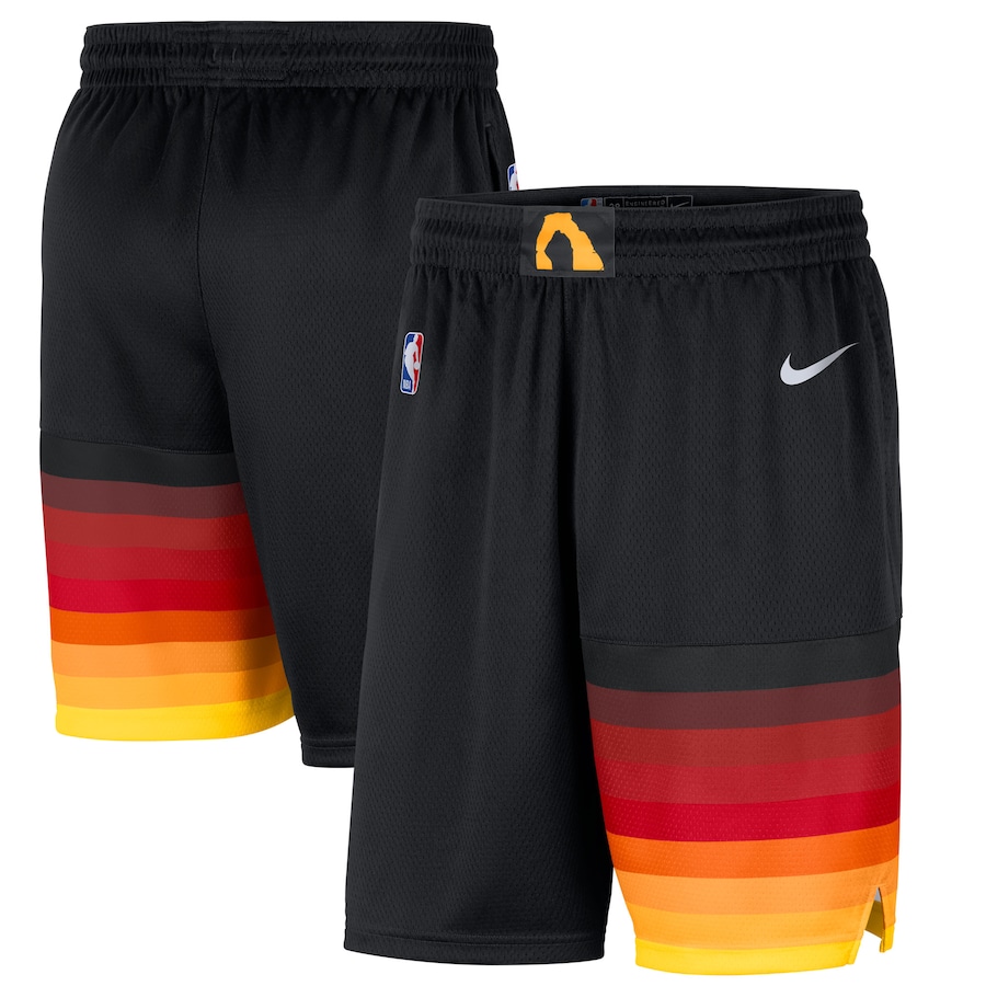 Men's Utah Jazz NBA Black 2020/21 City Edition Swingman Shorts Men's Utah Jazz NBA Black 2020/21 City Edition Swingman Shorts