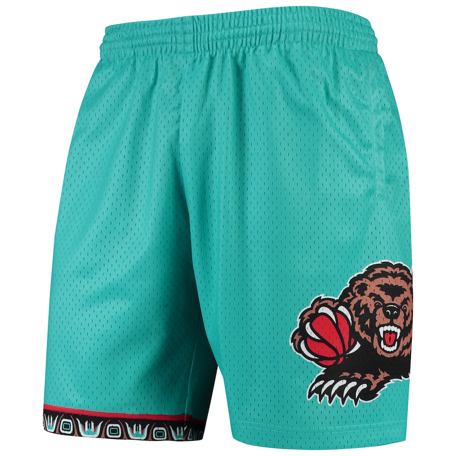 Men's Vancouver Grizzlies Mitchell & Ness Teal Hardwood Classics Team Swingman Shorts