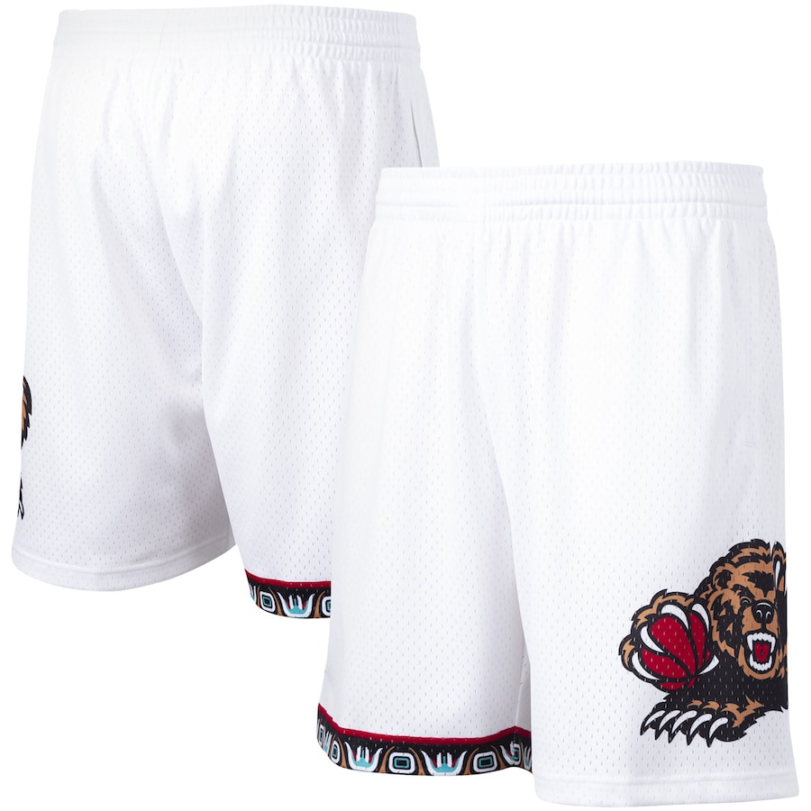 Men's Vancouver Grizzlies Mitchell & Ness White Hardwood Classics 1998/99 Swingman Shorts Men's Vancouver Grizzlies Mitchell & Ness White Hardwood Classics 1998/99 Swingman Shorts