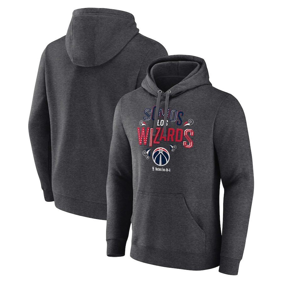 Men's Washington Wizards Charcoal Noches Ene-Be-A Pullover Hoodie Men's Washington Wizards Charcoal Noches Ene-Be-A Pullover Hoodie