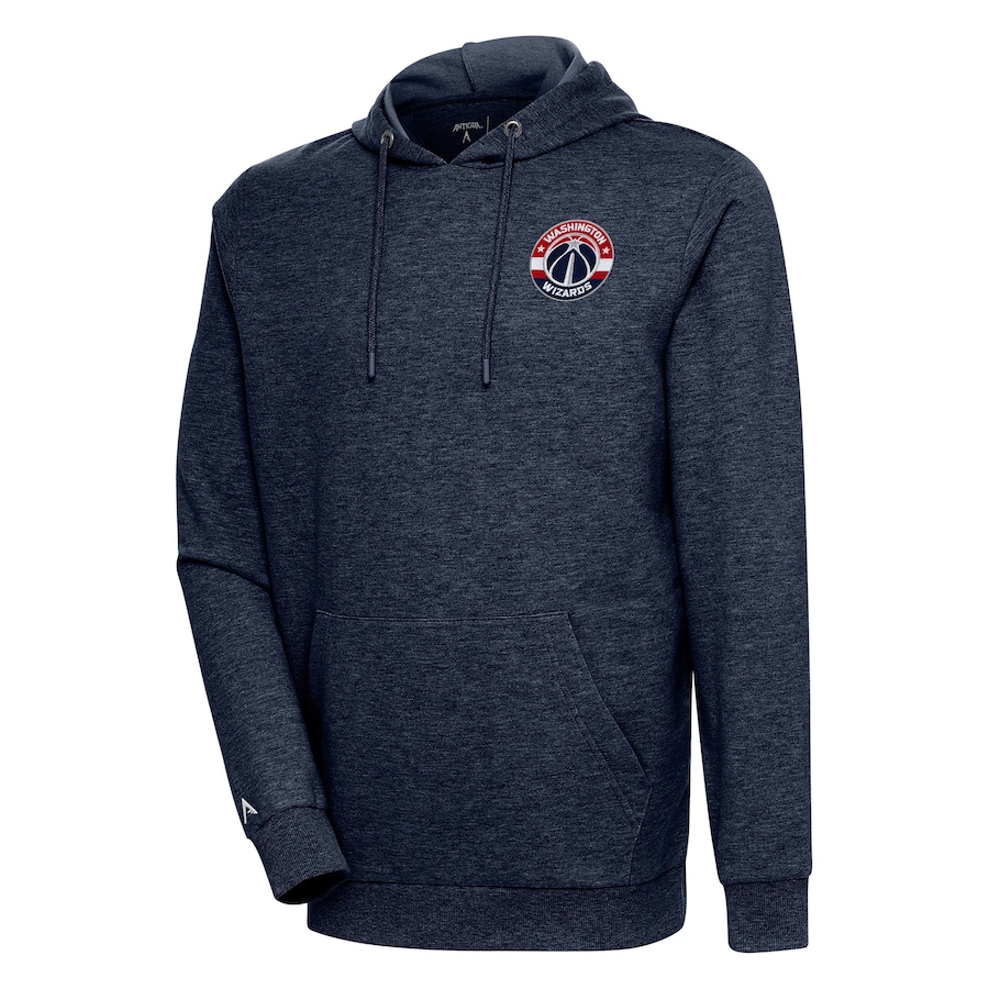Men's Washington Wizards Antigua Heather Navy Action Pullover Hoodie Men's Washington Wizards Antigua Heather Navy Action Pullover Hoodie