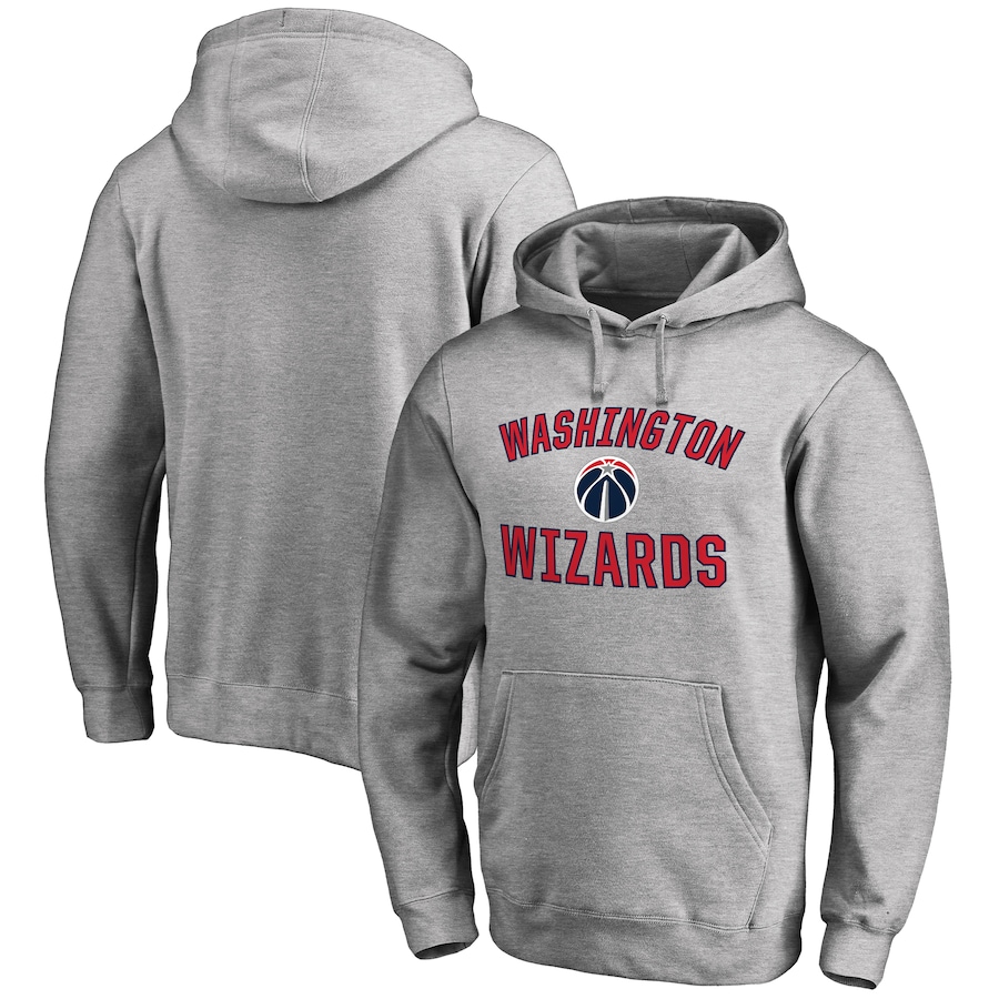 Men's Washington Wizards Ash Victory Arch Pullover Hoodie Men's Washington Wizards Ash Victory Arch Pullover Hoodie