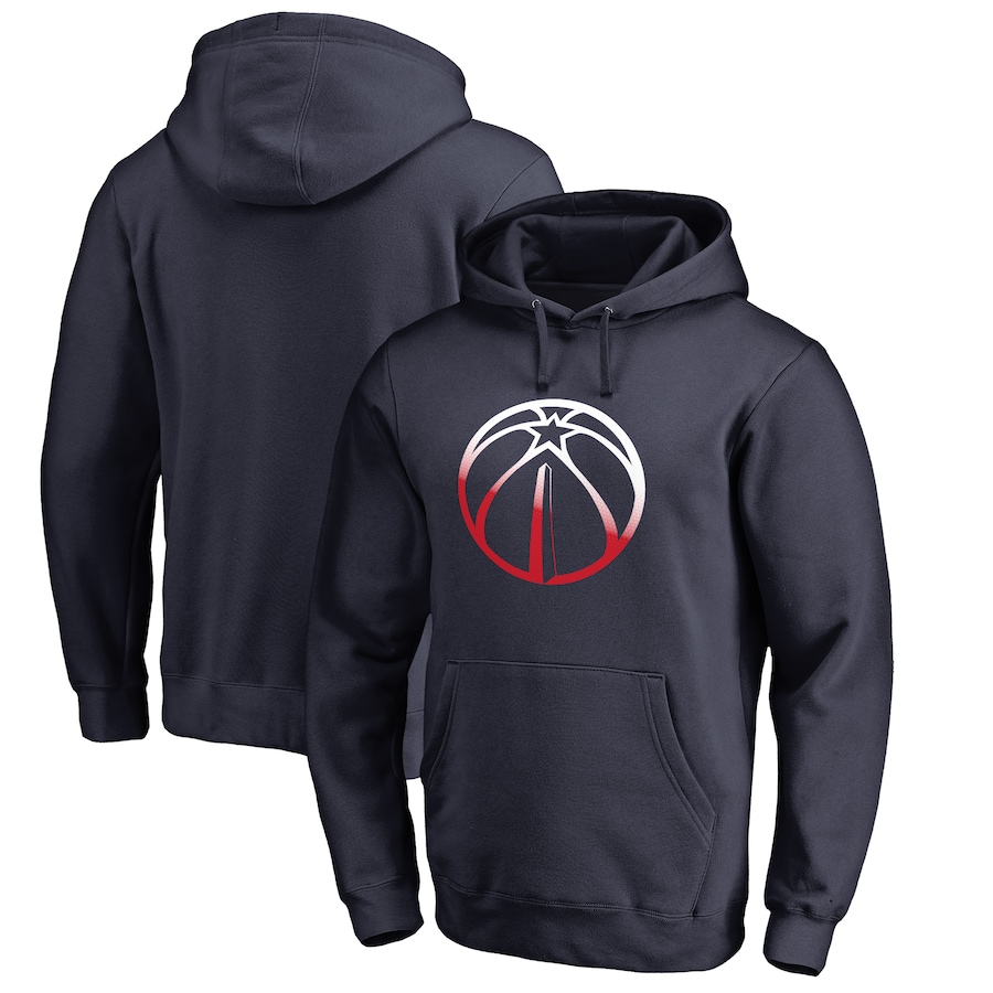 Men's Washington Wizards Navy Gradient Logo Pullover Hoodie Men's Washington Wizards Navy Gradient Logo Pullover Hoodie