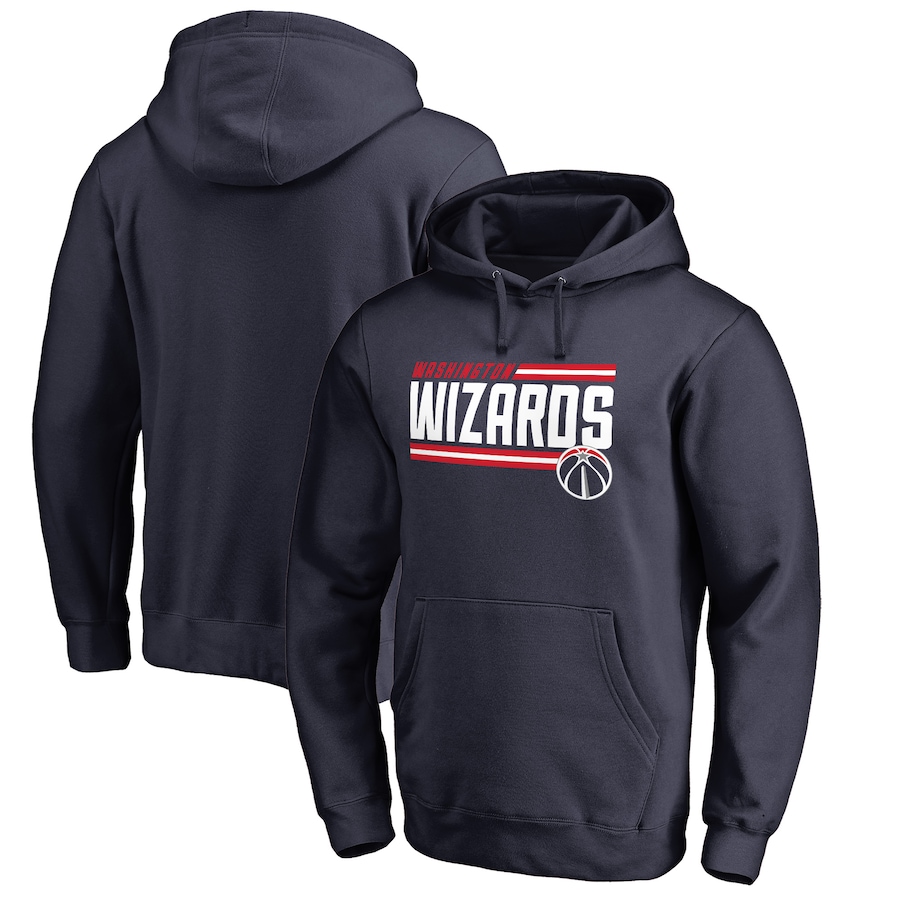 Men's Washington Wizards Navy Onside Stripe Pullover Hoodie Men's Washington Wizards Navy Onside Stripe Pullover Hoodie