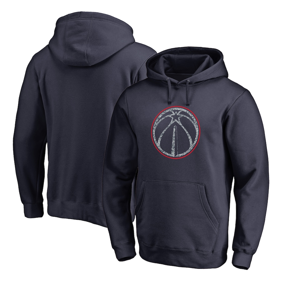 Men's Washington Wizards Navy Static Logo Pullover Hoodie