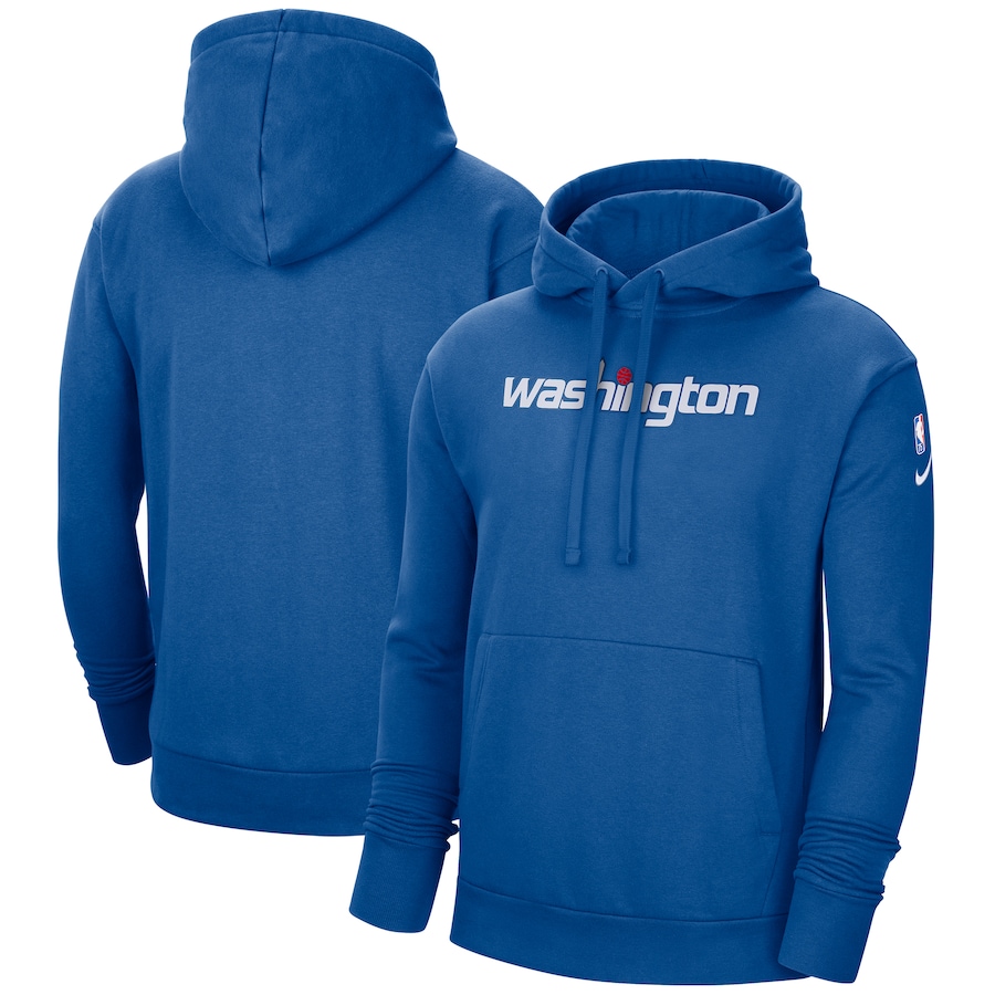Men's Washington Wizards NBA Royal 2021/22 City Edition Essential Logo Pullover Hoodie Men's Washington Wizards NBA Royal 2021/22 City Edition Essential Logo Pullover Hoodie