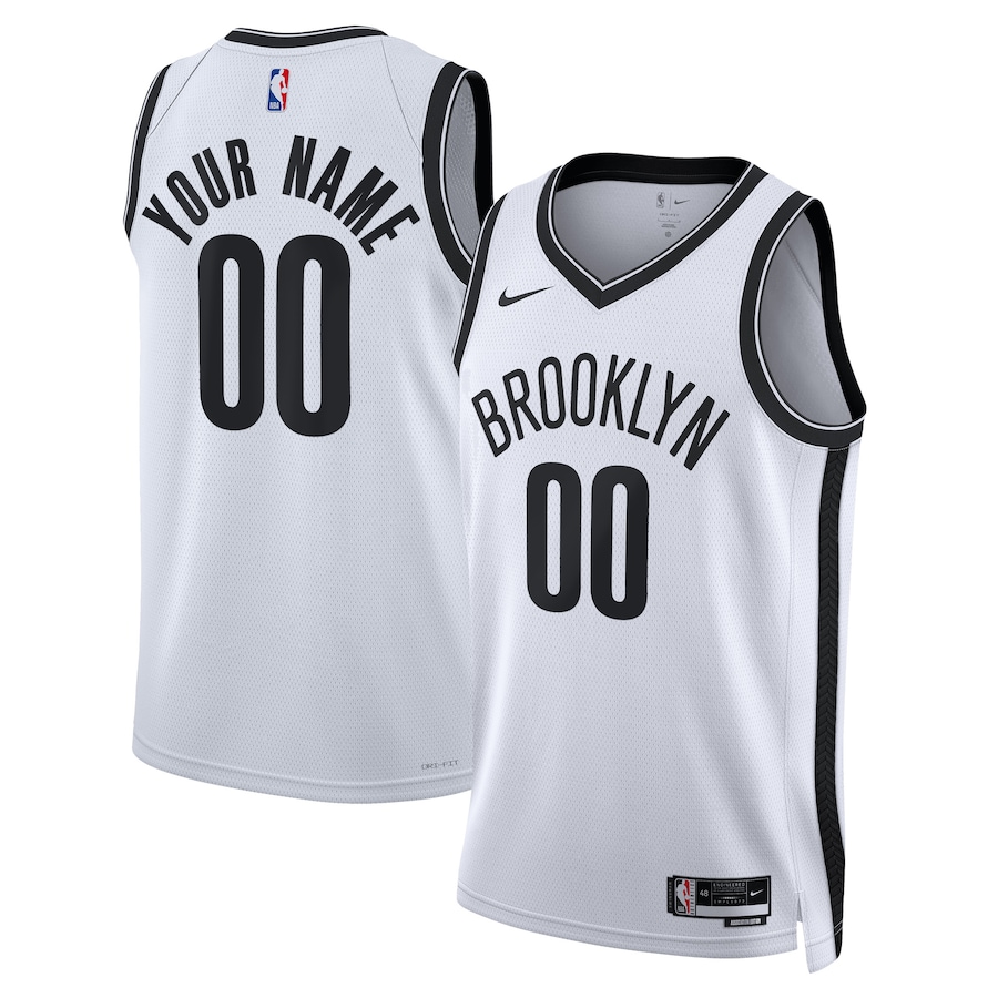 Men's Brooklyn Nets NBA White 2022/23 Swingman Custom Jersey - Association Edition