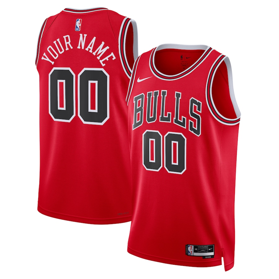 Men's Chicago Bulls NBA Red 2022/23 Swingman Custom Jersey - Icon Edition