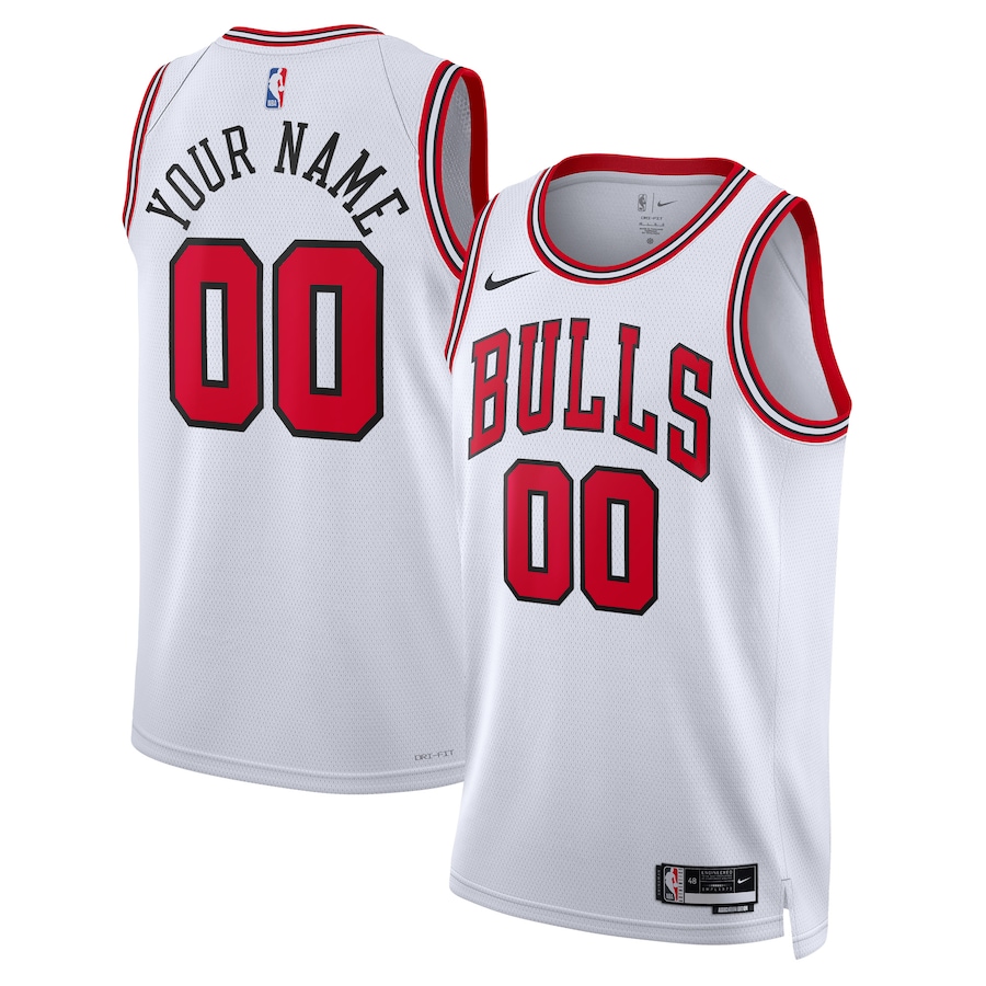 Men's Chicago Bulls NBA White 2022/23 Swingman Custom Jersey - Association Edition