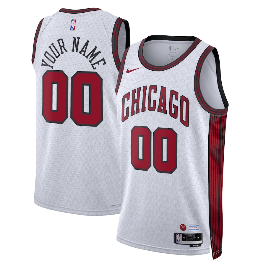 Men's Chicago Bulls NBA White 2022/23 Swingman Custom Jersey - City Edition
