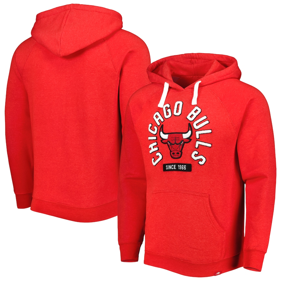 Men's Chicago Bulls Sportiqe Red Athos Olson Tri-Blend Pullover Hoodie