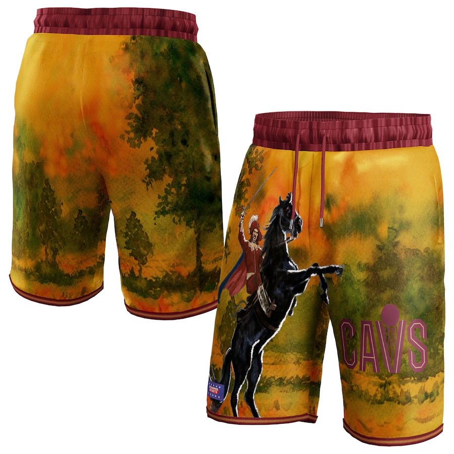 Women's Cleveland Cavaliers NBA & KidSuper Studios Wine Hometown Shorts