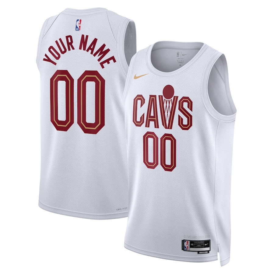 Men's Cleveland Cavaliers NBA White 2022/23 Swingman Custom Jersey - Association Edition