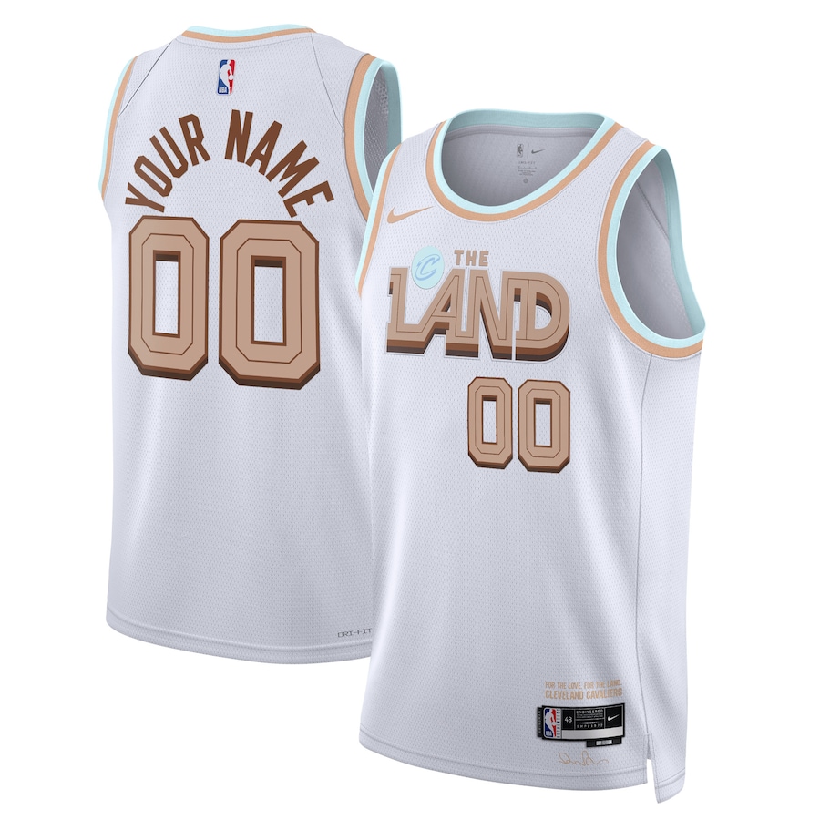 Men's Cleveland Cavaliers NBA White 2022/23 Swingman Custom Jersey - City Edition
