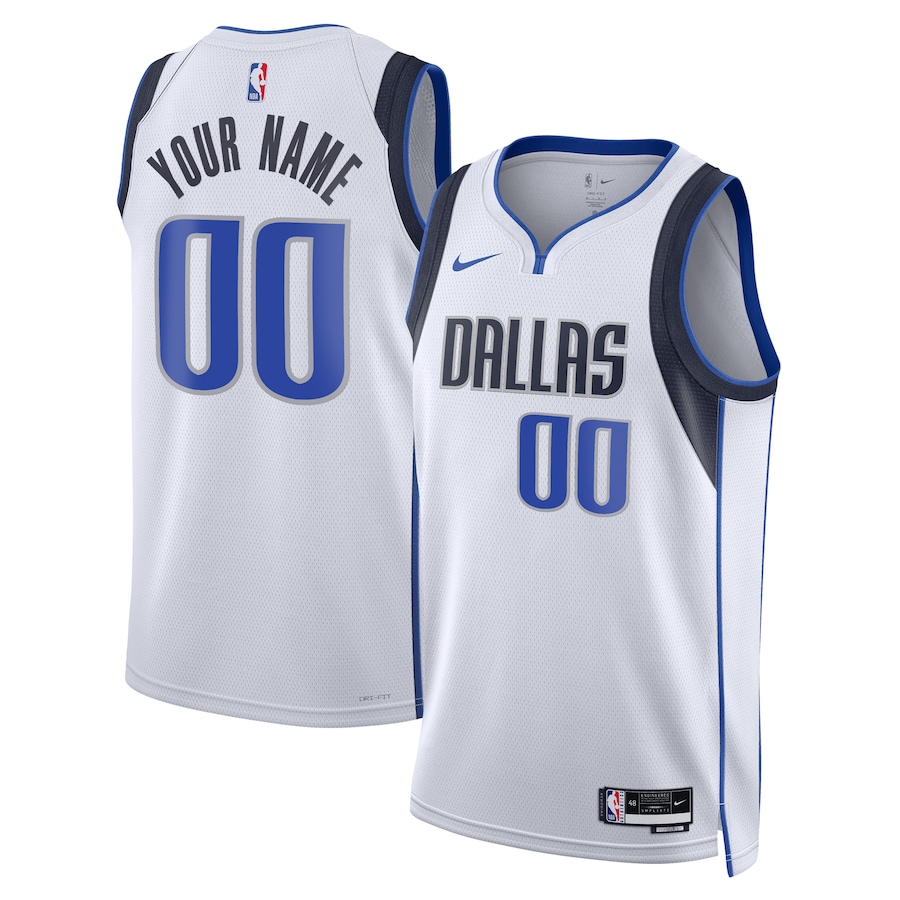 Men's Dallas Mavericks NBA White 2022/23 Swingman Custom Jersey - Association Edition
