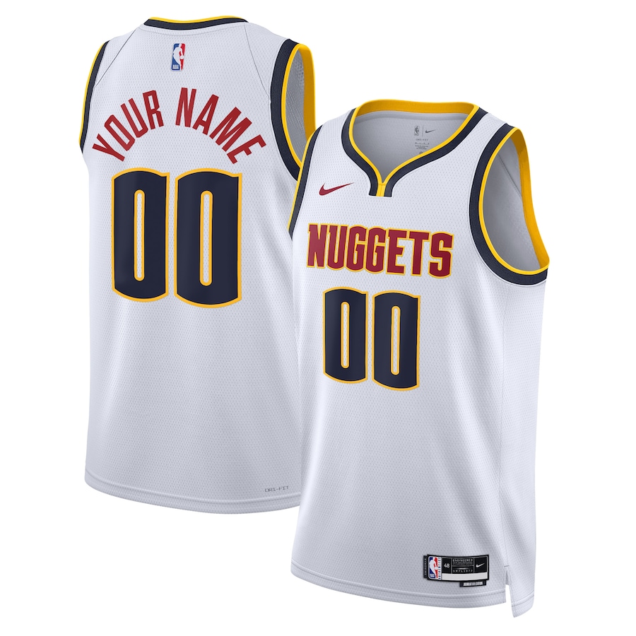 Men's Denver Nuggets NBA White Swingman Custom Jersey - Association Edition With 2023 NBA finals patch Men's Denver Nuggets NBA White Swingman Custom Jersey - Association Edition With 2023 NBA finals patch