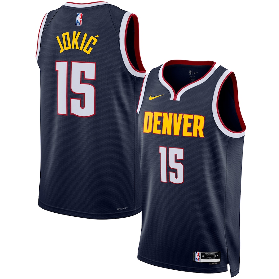 Men's Denver Nuggets Nikola Jokic NBA Navy 2022/23 Swingman Jersey - Icon Edition