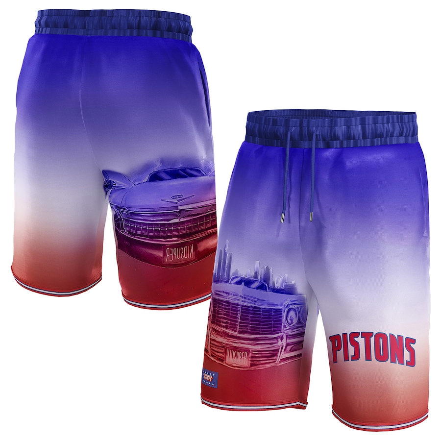 Women's Detroit Pistons NBA & KidSuper Studios Red Hometown Shorts