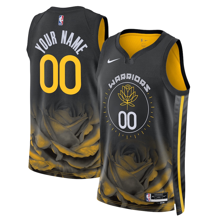 Men's Golden State Warriors NBA Black 2022/23 Swingman Custom Jersey - City Edition Men's Golden State Warriors NBA Black 2022/23 Swingman Custom Jersey - City Edition