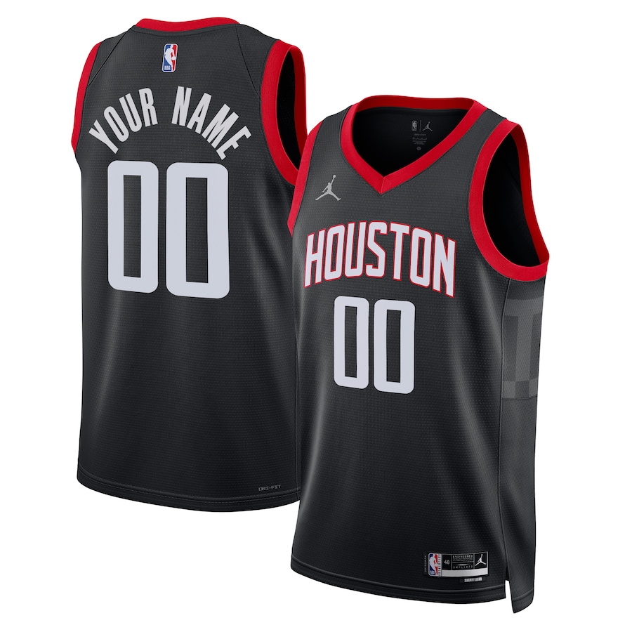 Men's Houston Rockets Jordan Brand Black 2022/23 Swingman Custom Jersey - Statement Edition Men's Houston Rockets Jordan Brand Black 2022/23 Swingman Custom Jersey - Statement Edition