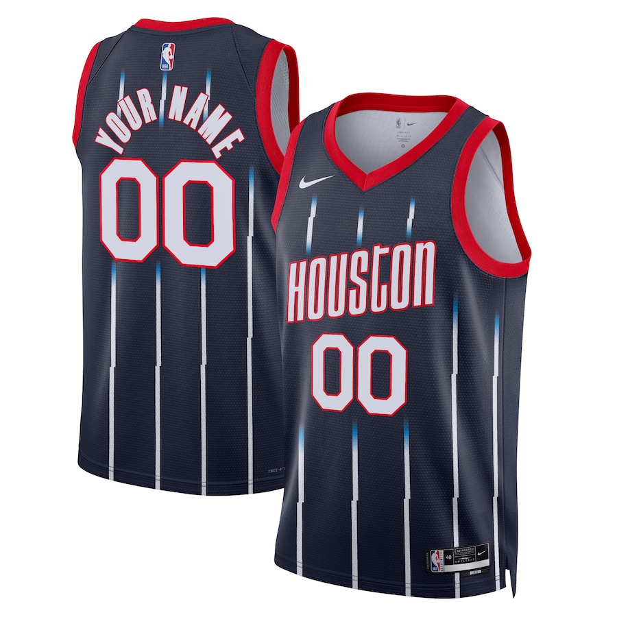 Men's Houston Rockets NBA Navy 2022/23 Swingman Custom Jersey - City Edition Men's Houston Rockets NBA Navy 2022/23 Swingman Custom Jersey - City Edition
