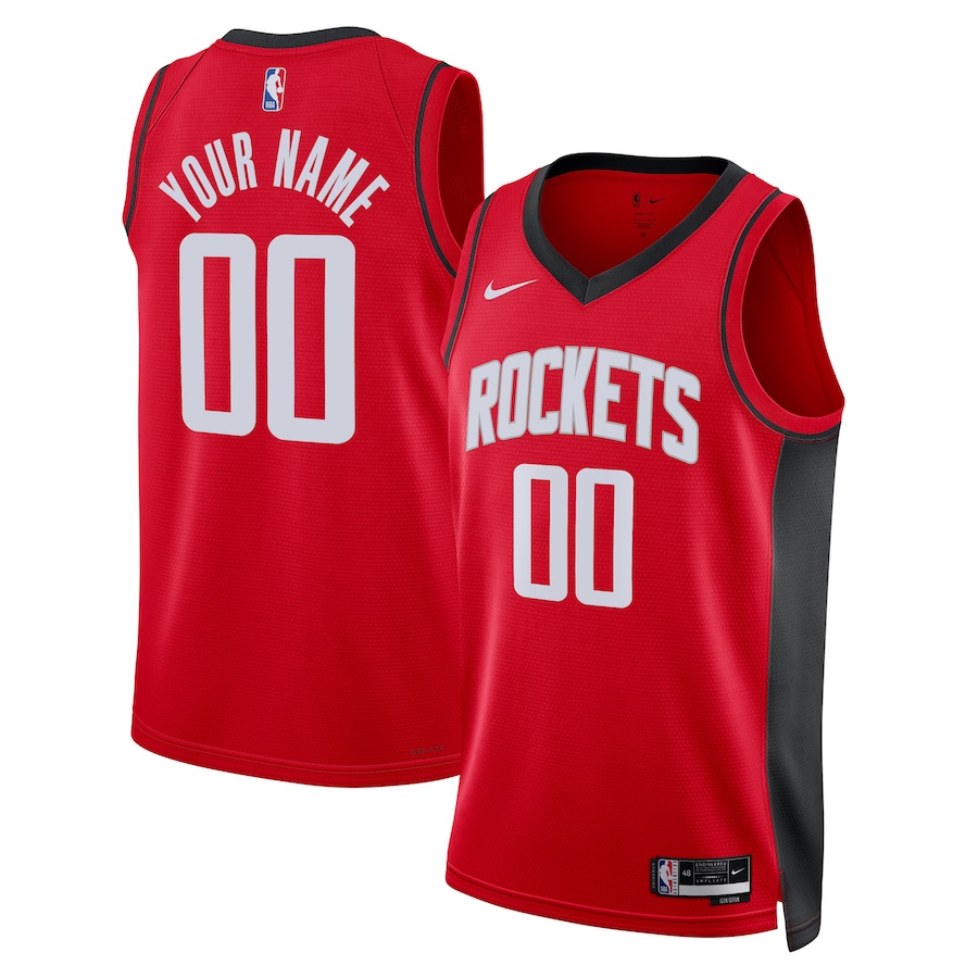 Men's Houston Rockets NBA Red 2022/23 Swingman Custom Jersey - Icon Edition