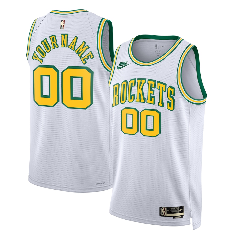 Men's Houston Rockets NBA White 2022/23 Custom Swingman Jersey - Classic Edition Men's Houston Rockets NBA White 2022/23 Custom Swingman Jersey - Classic Edition