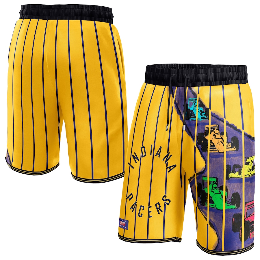 Women's Indiana Pacers NBA & KidSuper Studios Gold Hometown Shorts