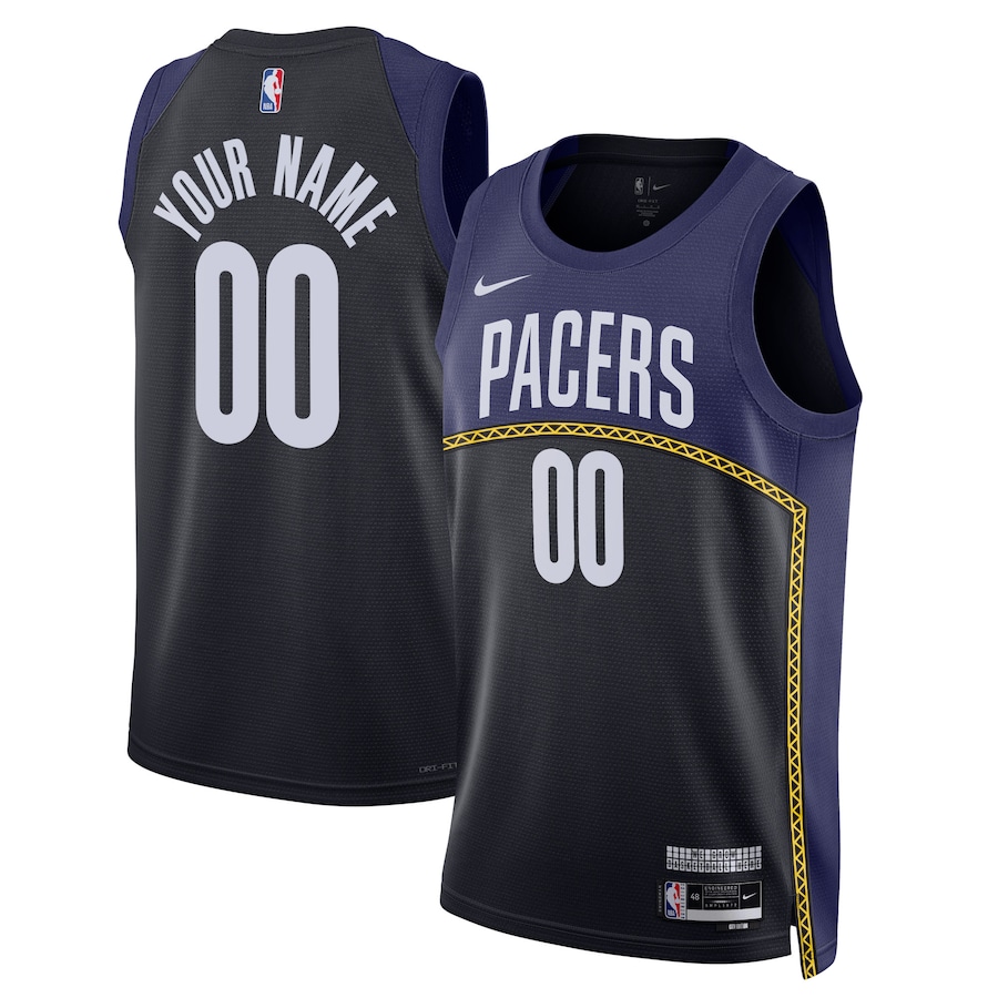 Men's Indiana Pacers NBA Blue 2022/23 Swingman Custom Jersey - City Edition Men's Indiana Pacers NBA Blue 2022/23 Swingman Custom Jersey - City Edition