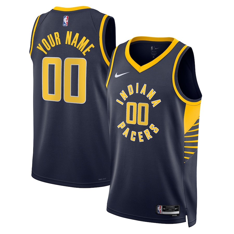 Men's Indiana Pacers NBA Navy 2022/23 Swingman Custom Jersey - Icon Edition