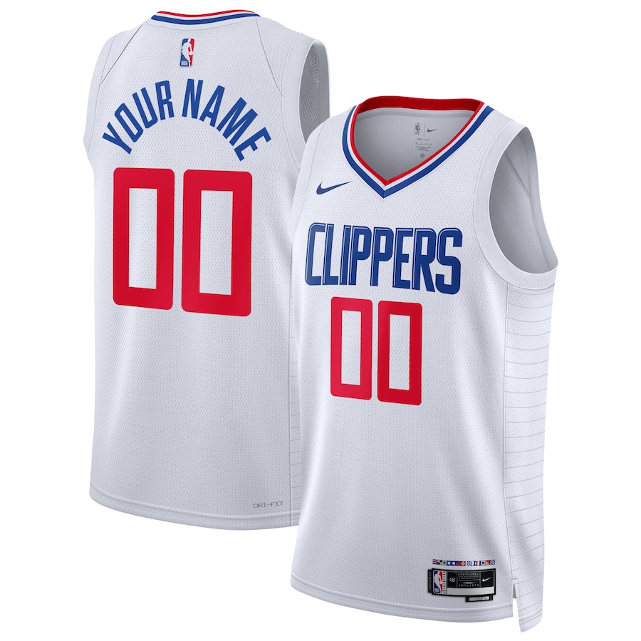 Men's LA Clippers NBA White 2022/23 Swingman Custom Jersey - Association Edition