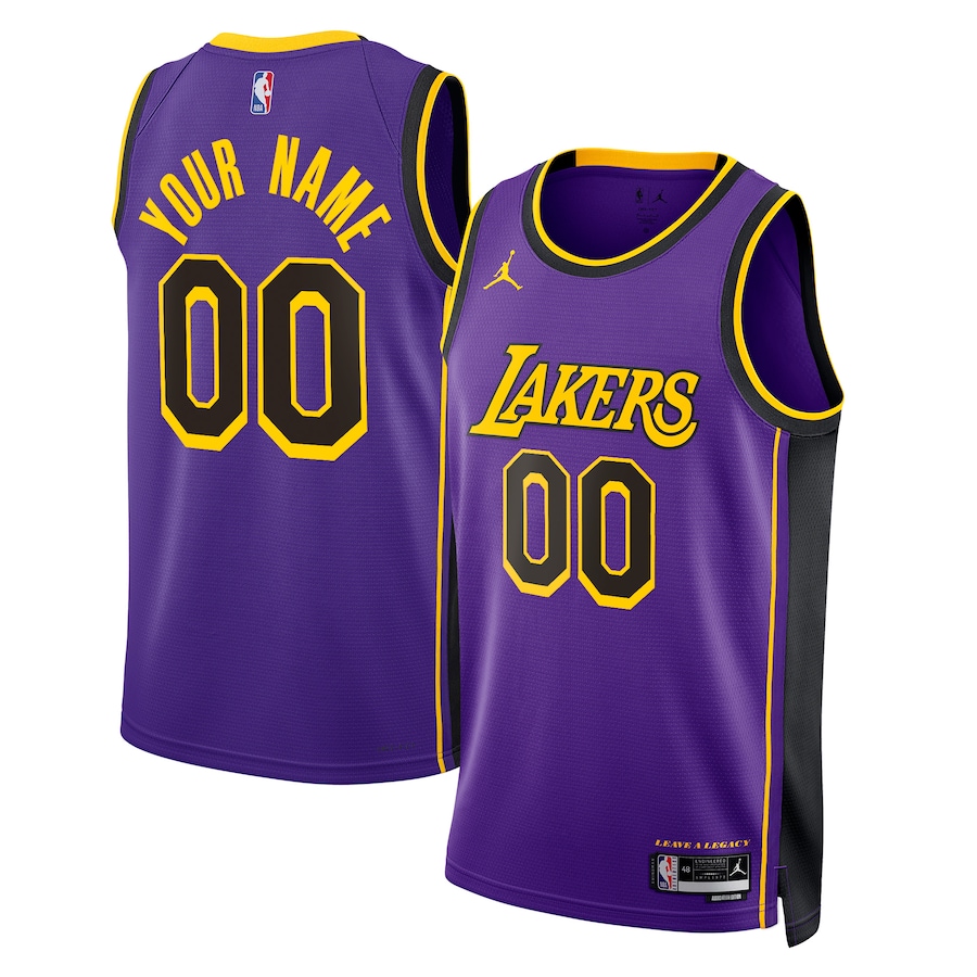 Men's Los Angeles Lakers Jordan Brand Purple 2022/23 Swingman Custom Jersey - Statement Edition