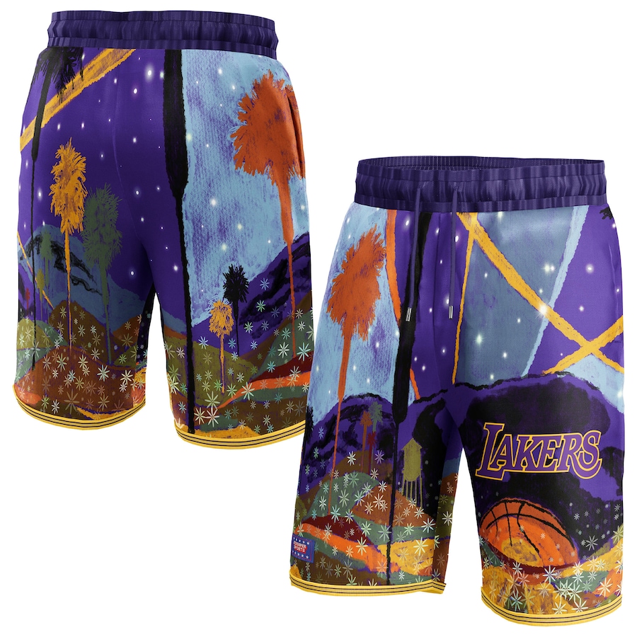 Women's Los Angeles Lakers NBA & KidSuper Studios Purple Hometown Shorts