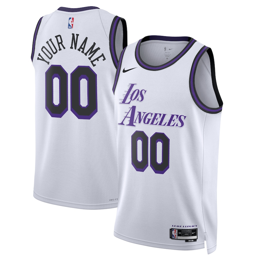 Men's Los Angeles Lakers NBA White 2022/23 Swingman Custom Jersey - City Edition